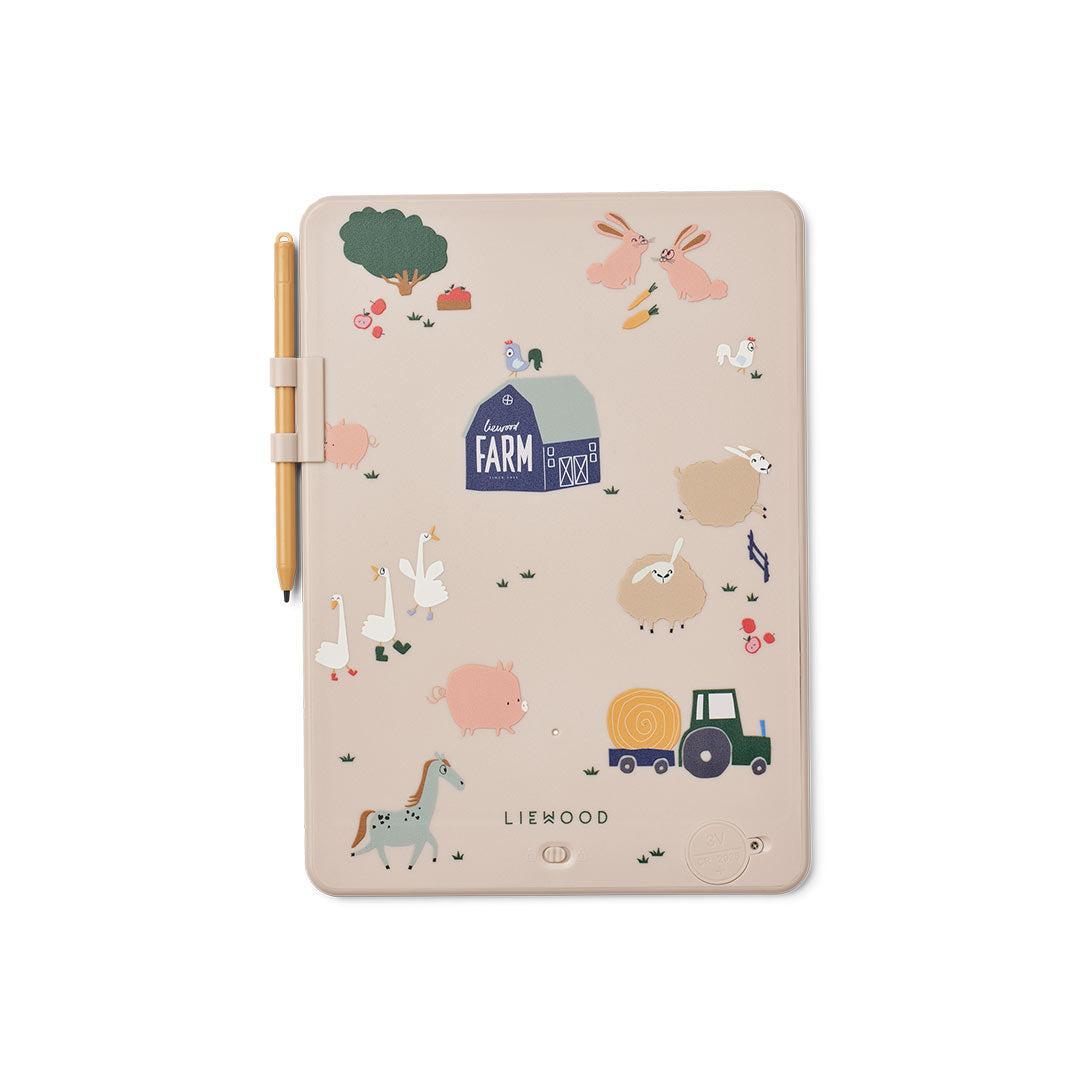 Liewood Zora Magic Drawing Board 10 Inches - Farmlife / Sandy