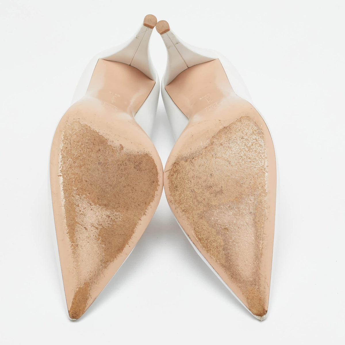 Gianvito Rossi White Leather Decollete Pumps Size 39.5