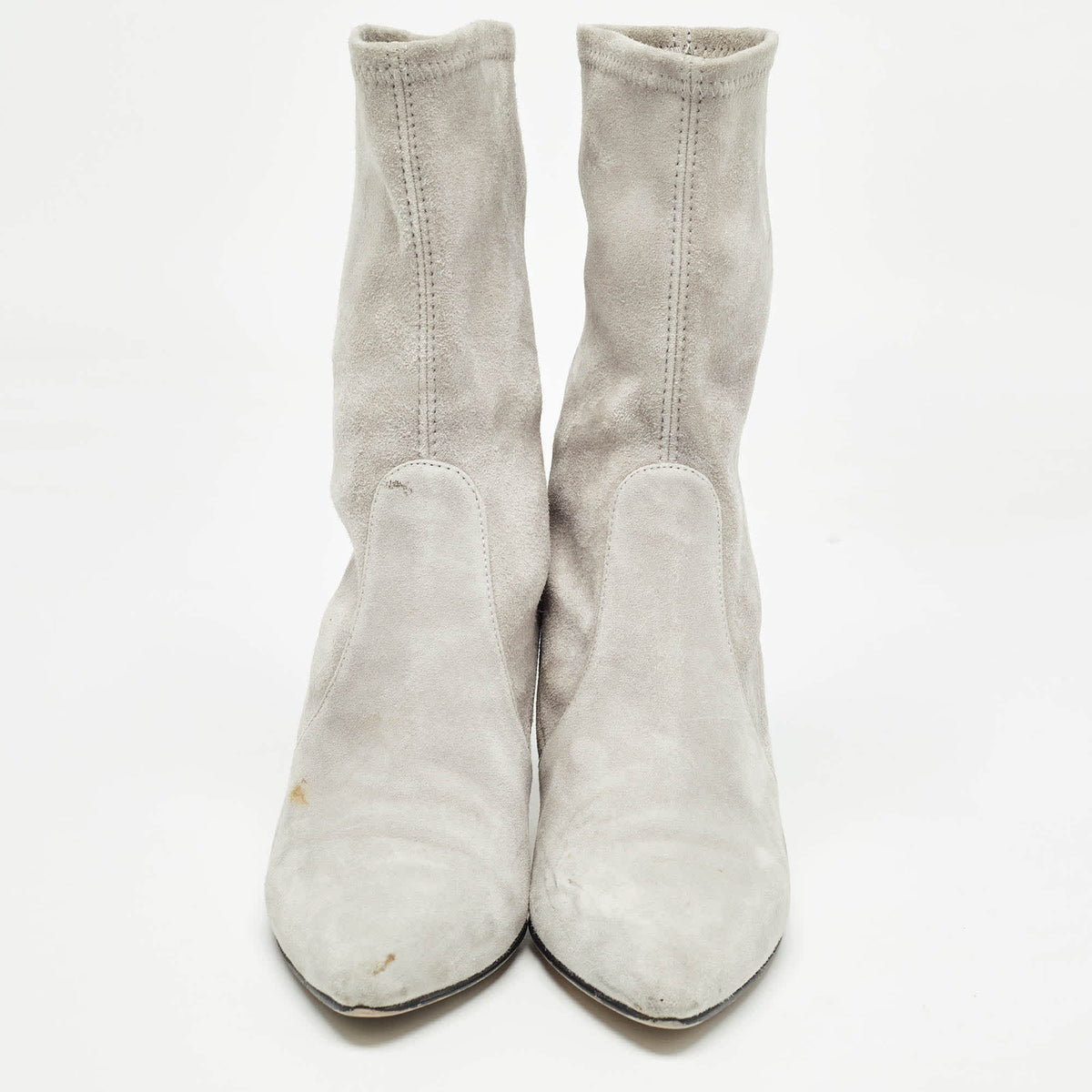 Stuart Weitzman Size 36.5 Grey Suede Ankle Length Boots