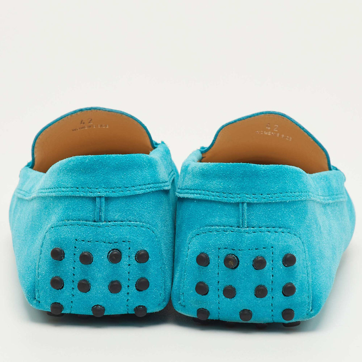 Tod's Gommino Size 42 Turquoise Suede Driver Loafers