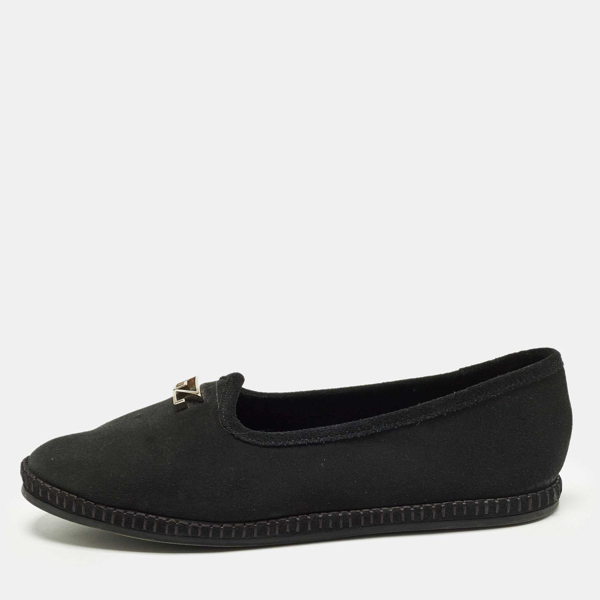 Giuseppe Zanotti GZ Size 37 Black Suede Slip On Loafers