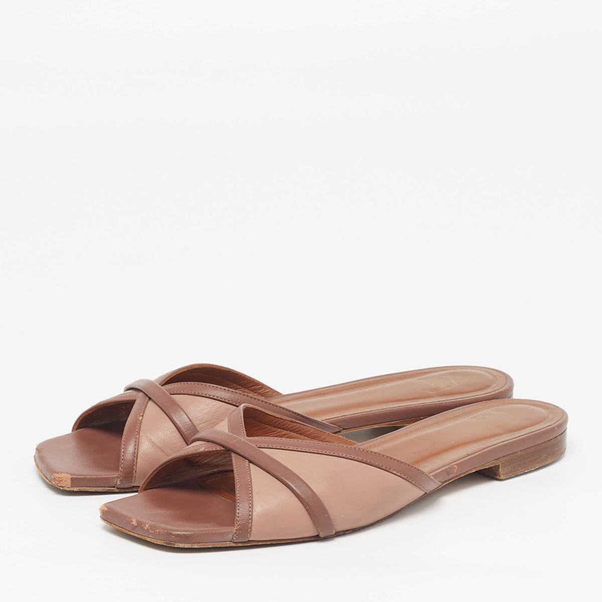 Malone Souliers Perla Size 40 Purple Leather Flat Sandals